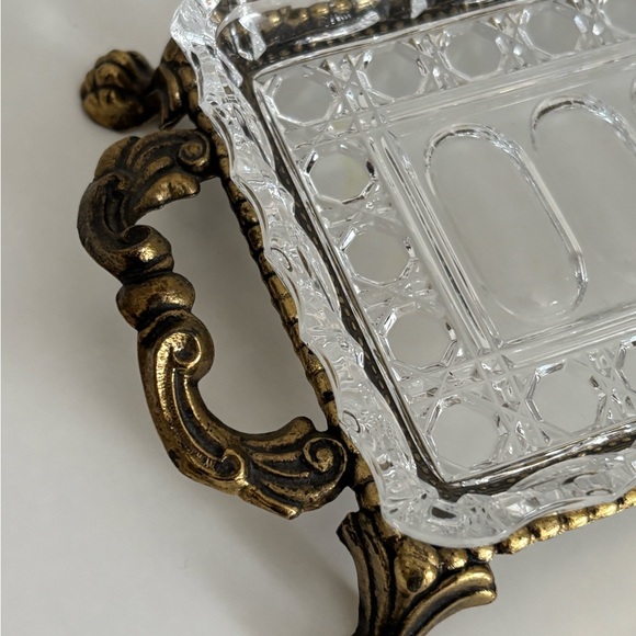 Vintage monarch crystal lead glass tray - Picture 9 of 13